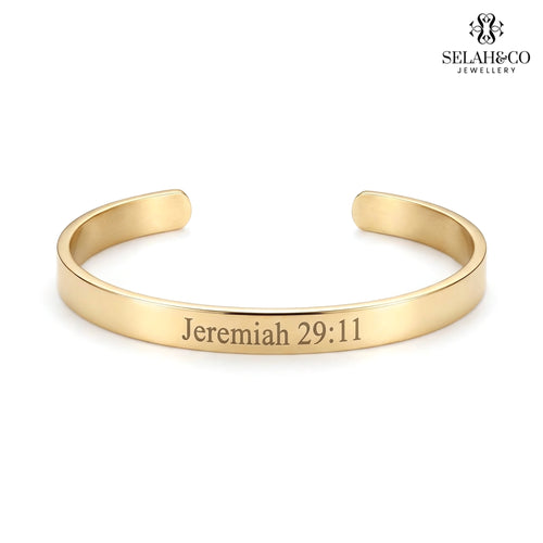 Engraved Scripture Bracelet - Jeremiah 29:11