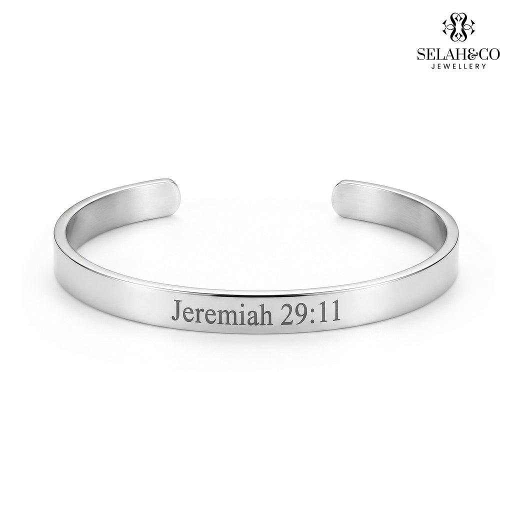 Engraved Scripture Bracelet - Jeremiah 29:11