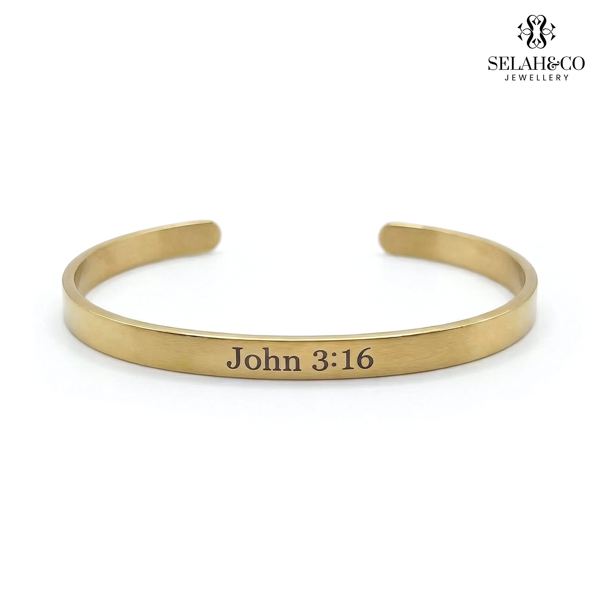 Engraved Scripture Bracelet - John 3:16