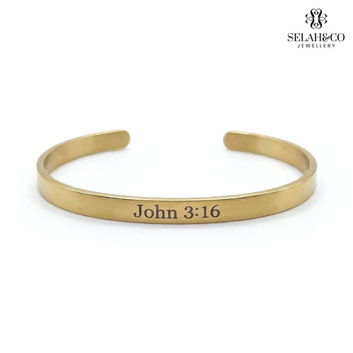 Engraved Scripture Bracelet - John 3:16