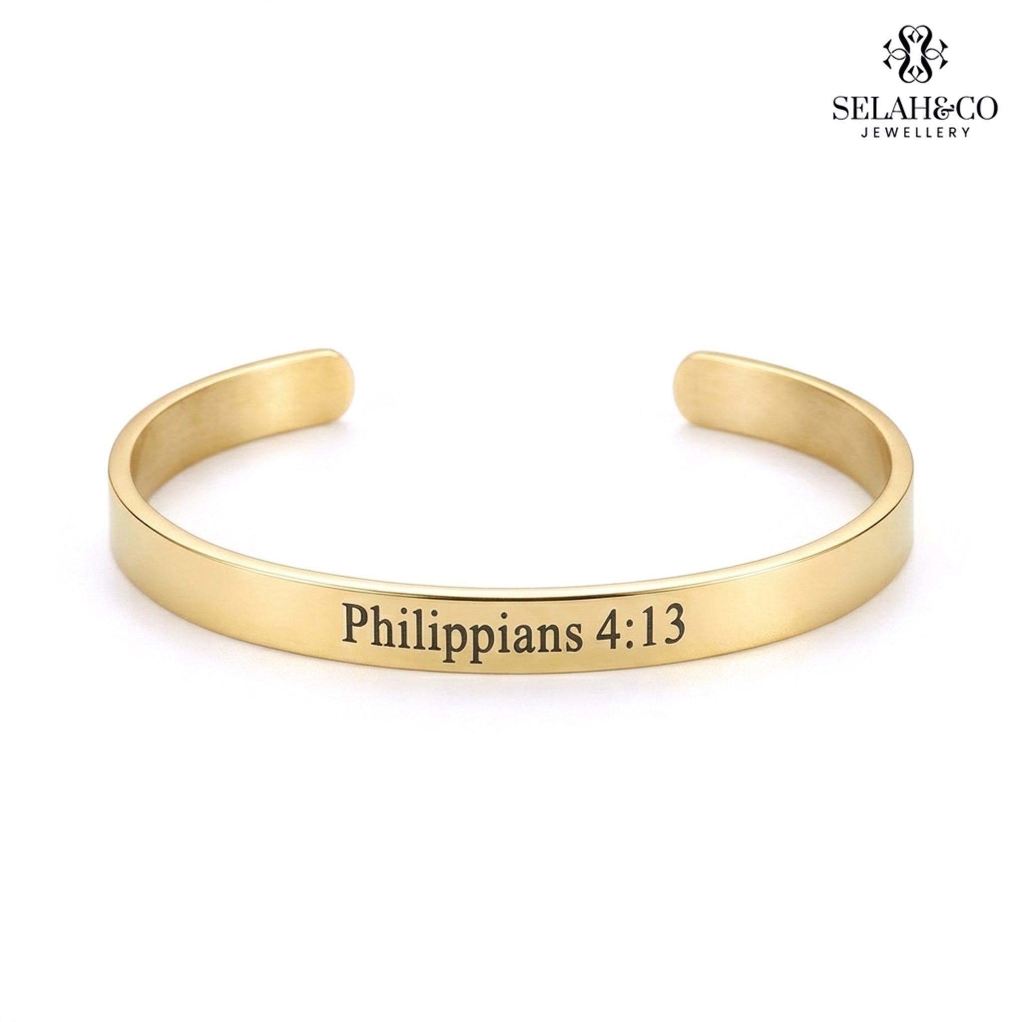 Engraved Scripture Bracelet - Philippians 4:13