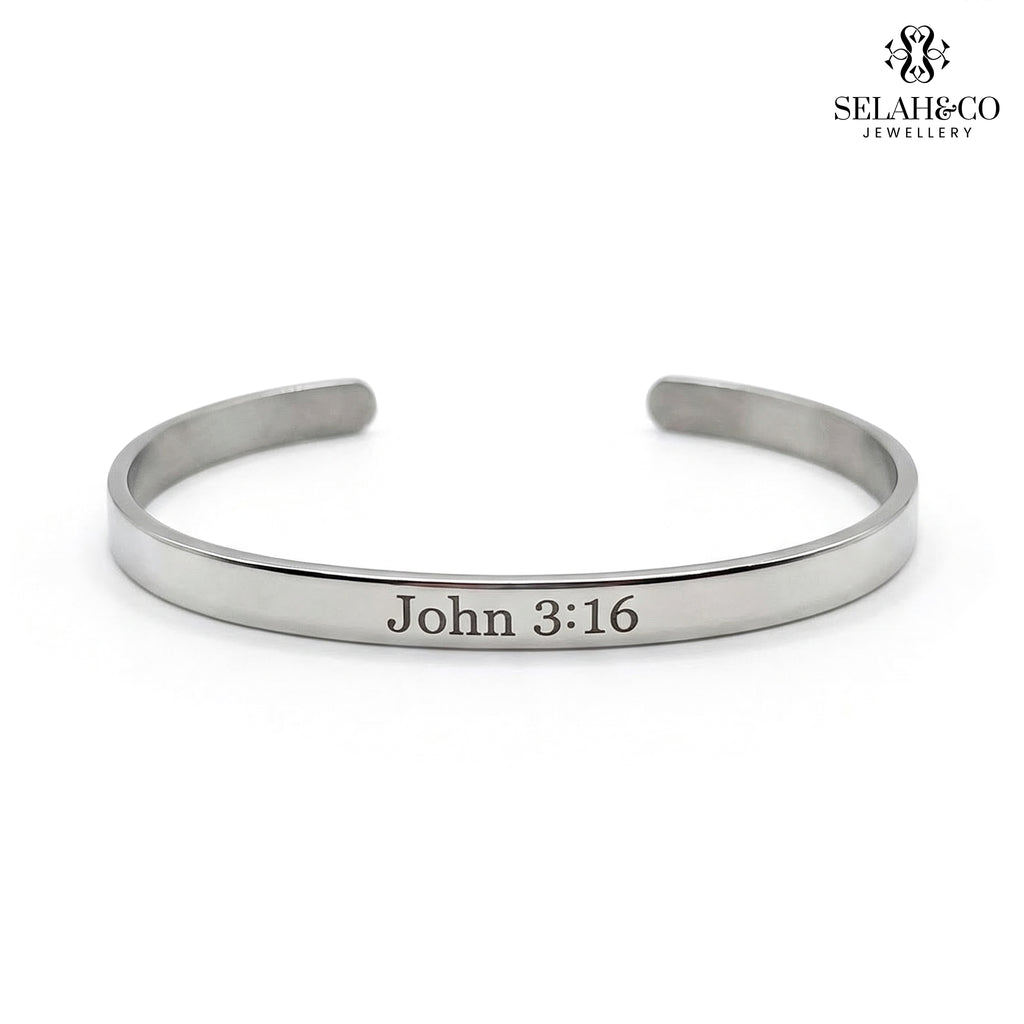 Engraved Scripture Bracelet - John 3:16