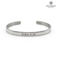 Engraved Scripture Bracelet - John 3:16
