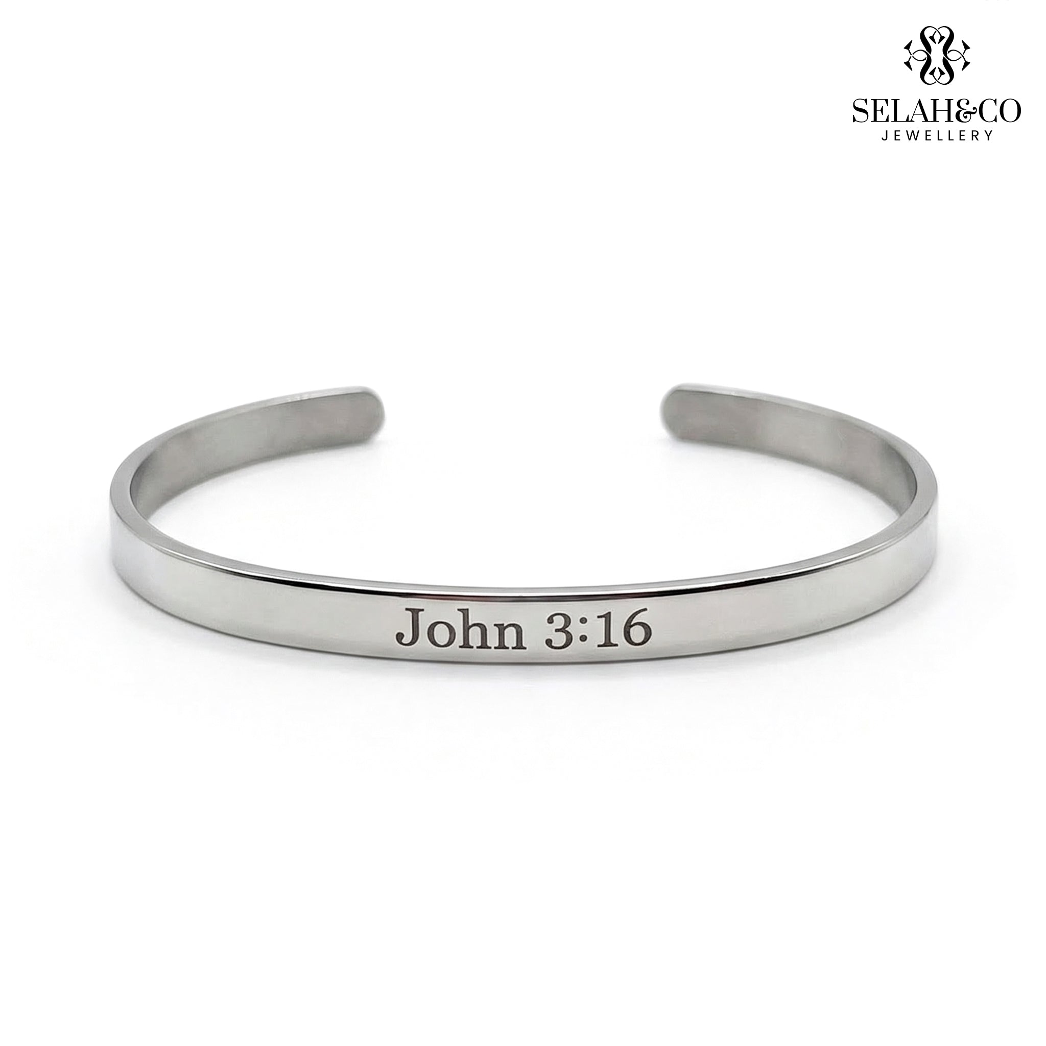 Engraved Scripture Bracelet - John 3:16