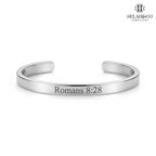 Engraved Scripture Bracelet - Romans 8:28